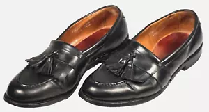 Allen Edmonds Men's Size 11.5D Black Leather Newport Tassel Kiltie Loafers - Picture 1 of 11