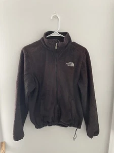 The North Face Women’s Fleece Full Zip Jacket Black S pocket needs repair 1123d - Picture 1 of 7