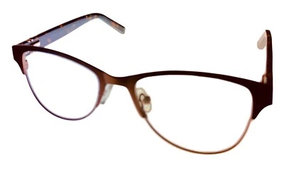 Marco de gafas de metal Jones New York Tear Drop para hombre, J143. Borgoña 48mm Foto 1 de 4