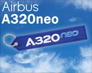 Keychain AIRBUS A320neo Aircraft Crew Pilot AirTag Key Ring Plain Car A320 Bike - Picture 1 of 2