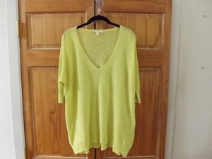 Eileen Fisher Linen/Cotton Blend Pullover in Citroen---size PS - Picture 1 of 7
