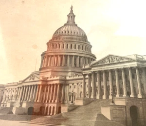 Art Deco Era 3D Print Washington DC Capital Building 1940s to 1950s - Picture 1 of 9