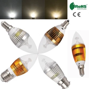 Dimmable LED Candle Bulb, B22 E27 E14 B15, Diamond Core Lights, 6W 8W 10W, 220V - Picture 1 of 13