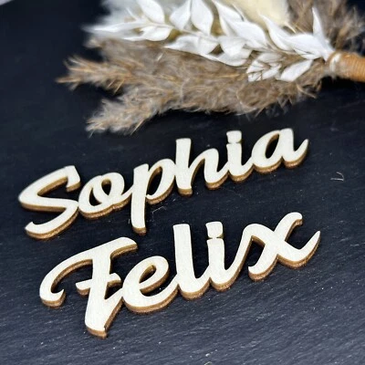 Schriftzug Namen Namenschild personalisiert Namen Platzkarte Gastgeschenk 3 cm - Bild 1 von 4