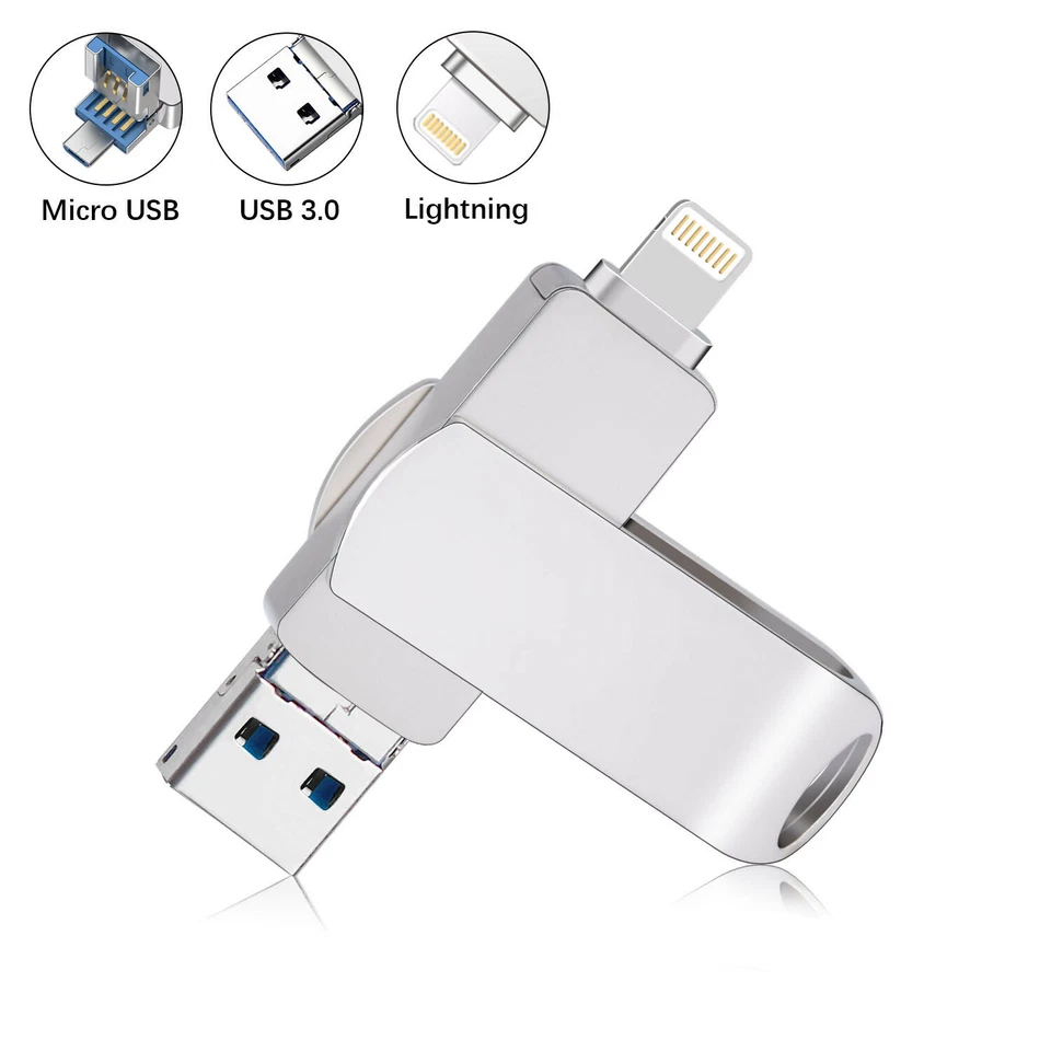  USB 3.0 32G 64G Flash Drive Lightning Storage Memory Stick Dual For iPhone PC  - Image 1 of 4