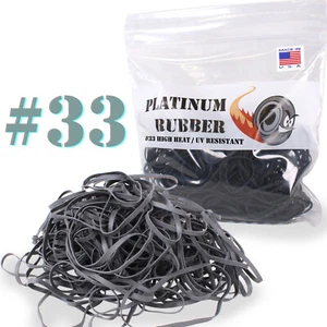 1LB Black UV #33 Rubber Bands USA Bulk Lot Large Angler Fishing Lure 3.5" 1/8 - Picture 1 of 9