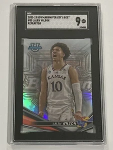 2022-23 Bowman University’s Best #80 Jalen Wilson RC SGC 9 Mint Refractor - Picture 1 of 2