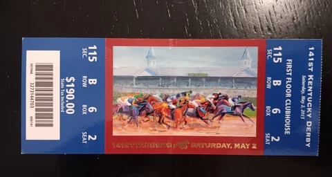 2015 Kentucky Derby Ticket American Pharoah Wins On To Triple Crown Cover
