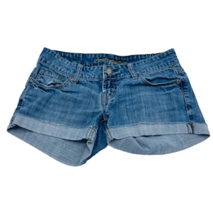 American Eagle Denim Cutoff Shorts Daisy Dukes 3" Inseam Light Wash Size 0 Blue - Picture 1 of 5