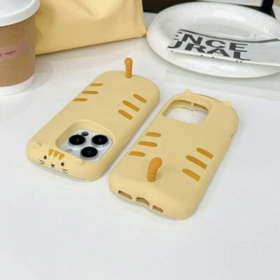 Luxury Cute Lovely 3D Soft Silicone Cat Cover Case Cover For 13 14 15 16 Pro Max - Image 1 of 4