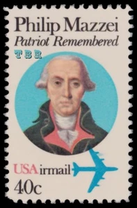C98A Philip Mazzei 40c Airmail Scarce Perforation Variety 10½ x 11¼ MNH -Buy Now - Picture 1 of 1