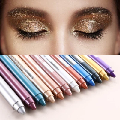Multifunctional Eyeshadow Pen Single Color Eyeliner Pearl Glitter Eyeliner Gel * - Image 1 of 4