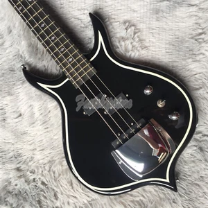 Electric Bass Guitar Solid Body Gene Simmons Basswood Body Maple Neck 4 String - Picture 1 of 6