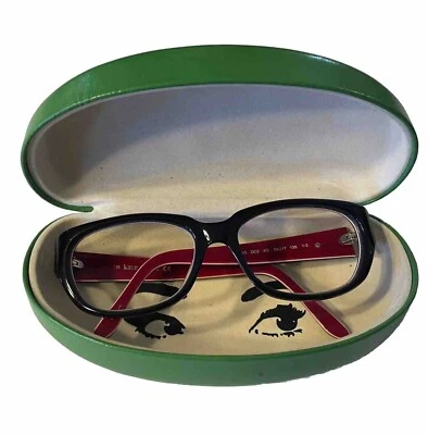 Gafas de sol Kate Spade - MARCOS negros y rojos con estuche verde sin lentes Foto 1 de 4