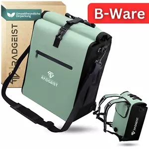 RADGEIST 3in1 Fahrradtasche Rucksack Gepäckträgertasche wasserdicht 25L mint - Bild 1 von 6