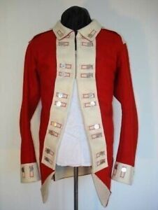New Revolutionary War Regimental Army Coat Red Wool Military Jacket