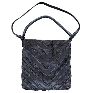 Mossimo Palomba Leather Woven Handbag Tote Made In Italy - Picture 1 of 11