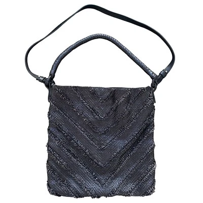 Bolso de Mano Mossimo Palomba Cuero Tejido Hecho en Italia Foto 1 de 4