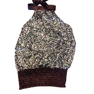 Body Central Victorias Secret Purple Halter Top Silver Sequins Women’s Disco - Picture 1 of 8