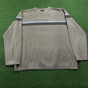 Vintage Gestreiftes Hemd Herren XL Grau 90S Y2K Baggy Grunge Emo Punk Langarm - Bild 1 von 8