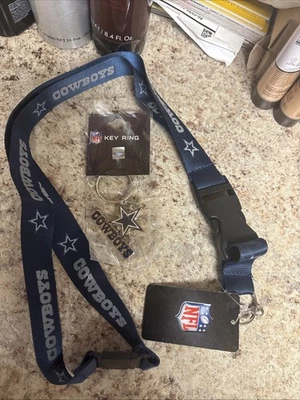 Cordón y llavero oficial de los vaqueros de la NFL PEQUEÑA EMPRESA GATO DAMA 🐈‍⬛❤️🐈 Foto 1 de 4