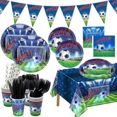 Decoraciones de Fiesta de Fútbol, 162 Piezas Fútbol Cumpleaños Fiesta Decoraciones Papel Pla Foto 1 de 4