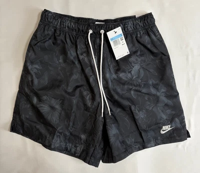 Pantalones Cortos Nike Club Flow Malla Forrados Negros Tejidos TRBL Talla Mediana IB8551-010 Foto 1 de 4