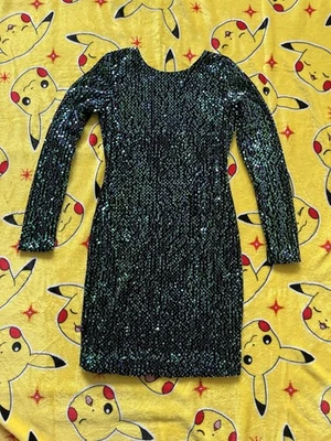 Motel женщин блестки отлива черный зеленый синий мини-платье размер XS вечеринки Clubbing - Изображение 1 из 3