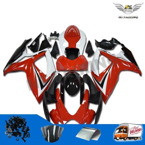 Red Silver Fairings for 2004 2005 Suzuki GSXR600 GSXR750 Injection