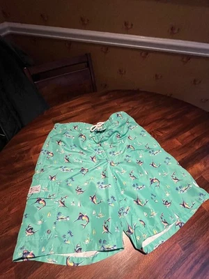 Men’s Polo Ralph Lauren Size L Swordfish All Over Print Cargo Lined Swim Trunk - Image 1 of 4
