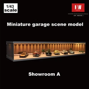 Diorama 1/43 Car Garage Model LED Lighting City Parking Lot Scene Display Model - Picture 1 of 115
