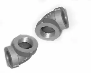 1/2" Aluminum Threaded NPT 90 Elbow Set of 2 - Picture 1 of 2
