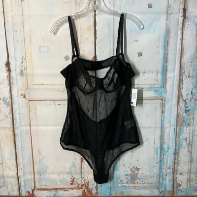 INC International Concepts Bodybriefer Sheer Black INC Logo Size XXL 74377 Sexy - Image 1 of 4