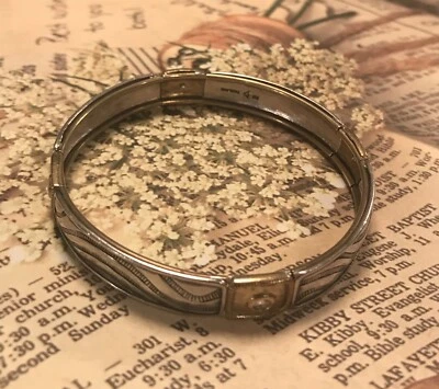 Silpada B3179 из чистого серебра латуни кристалл Fusion эластичный браслет был $99 новый - Изображение 1 из 4