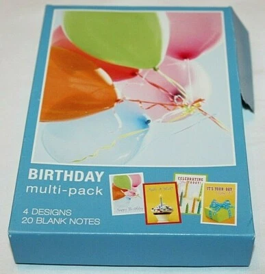 American Greetings день рождения воздушные шары кексы свечи открытки с конвертами 20 карат  - Изображение 1 из 3