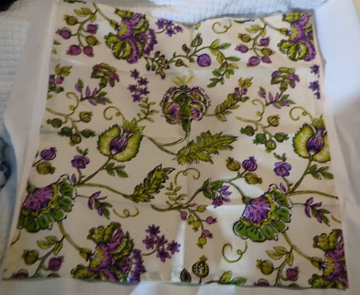 Set of 4 Wellesley Manor Holiday Collections Napkins Floral Fabric Purple - Image 1 of 4
