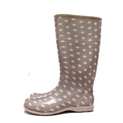 Botas de lluvia altas grises a lunares Itasca para mujer talla 10M nuevas con etiquetas Foto 1 de 4