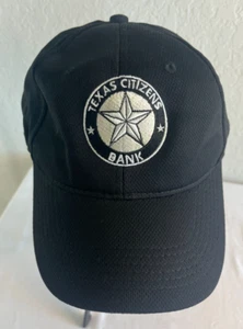 Texas Citizens Bank Cap Hat Adult Baseball Black Fitted M/L Poly Cotton - Picture 1 of 3