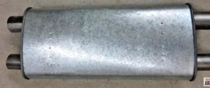 Stock Muffler 666 Dual 2", 2-1/4"Inlet & Outlet Exhaust Vintage 22" Body Oval - Picture 1 of 13