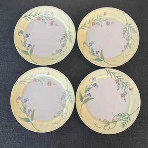 4 Corelle SUN GARDEN Wildflowers Yellow Luncheon Plates 9" Corning Set Of 4 - Picture 1 of 2