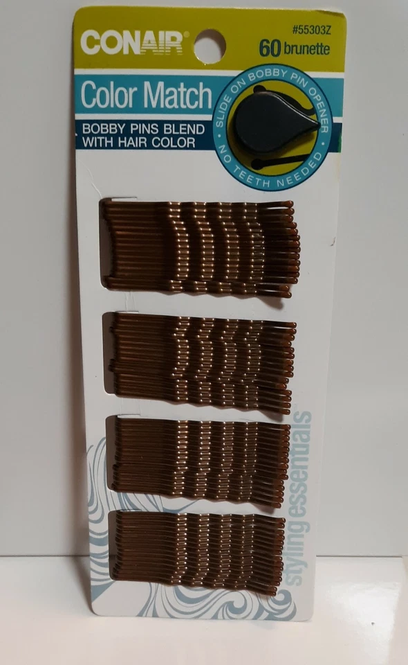  Conair Color Match Bobby Pins, Brunette - 60 pcs - Image 1 of 1