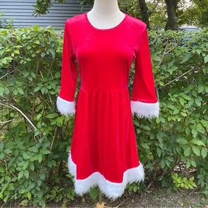 Holiday Time Girls Santa Dress Christmas Dress - Picture 1 of 9