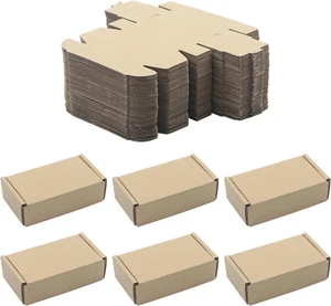 50 Kraft Paper Gift Boxes – Small Foldable 3.6" Packaging Boxes for Crafts - Picture 1 of 12