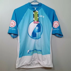 NWT Louis Garneau Women’s Full Zip Cycling Bike Jersey/Shirt Blue Size L - Picture 1 of 12