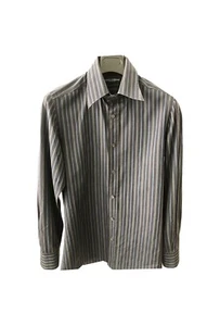 Dolce & Gabbana Mens Stripe Formal Shirt Size 39 Made In Italy  - Picture 1 of 11