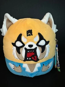 Squishmallow 8" Aggretsuko Hello Kitty Sanrio w/Custom Beaded "I ♡ SQUISH" Charm - Picture 1 of 5