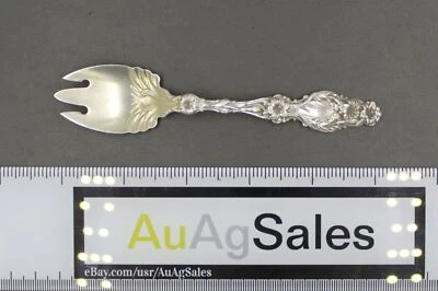 Whiting Mfg Co "Lily" 1902 / Sterling Silver Ice Cream Fork 5 1/8" W/ Monogram - Image 1 of 4
