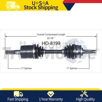 Eje delantero izquierdo CV eje articulado para Isuzu Axiom 2004 2003 2002 Foto 1 de 2