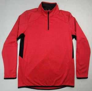 Under Armour Pullover Herren XL Coldgear Reactor Fitted 1/4 Zip Rot Schwarz Jacke - Bild 1 von 10