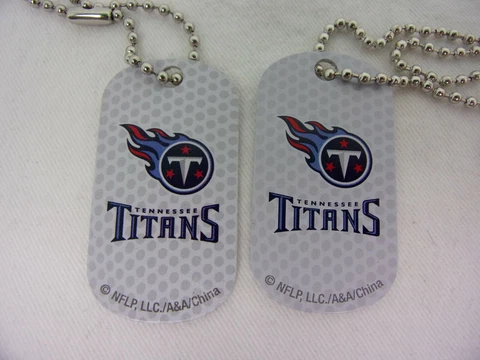 2 NFL Tennessee Titans Logo Dog Tags 2 Necklace party Gift Souvenirs Cover